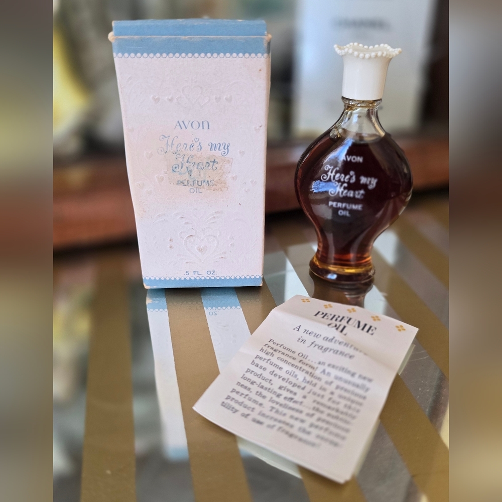 1950's -1970's Avon Here's My Heart Perfume Oil -